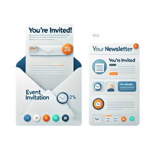 personalized event invitations emails and personalized newsletters