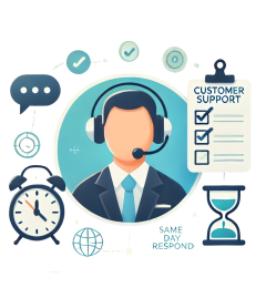 close and user-centric customer support with same day review and response to inquiries or bug fix reports as well as step by step guide for all inquiries with no queue or waiting line